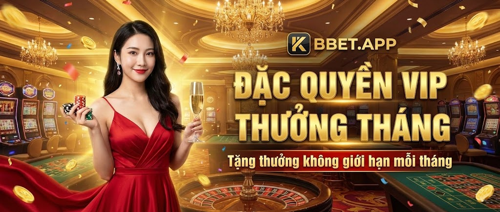 Đặc quyền thưởng tháng của VIP tại KBBET