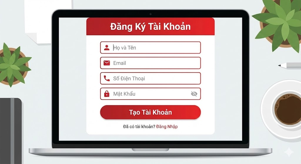 Giao diện đăng ký KBBET